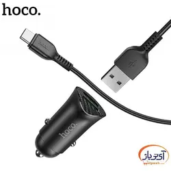 شارژر فست فندکی هوکو مدل Z39 دو پورت به همراه کابل Type-C