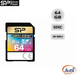 کارت حافظه SDXC ظرفیت 64 گیگابایت سیلیکون پاور Superior سرعت 90MB/s