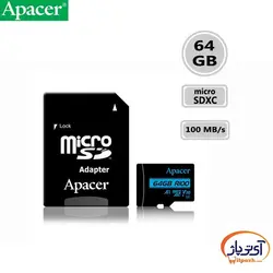 کارت حافظه microSDXC U3 ظرفیت 64 گیگابایت اپیسر سرعت 100MB/s