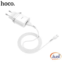 شارژر دیواری تک پورت هوکو مدل C12Q خروجی 18 وات به همراه کابل microUSB