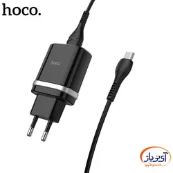 شارژر دیواری تک پورت هوکو مدل C12Q خروجی 18 وات به همراه کابل microUSB