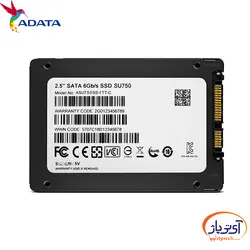 اس اس دی اینترنال SATA3.0 ای دیتا SU750 ظرفیت 512 گیگابایت