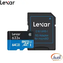 کارت حافظه microSD U1 V10 ظرفیت 64 گیگابایت لکسار سرعت 100m/s