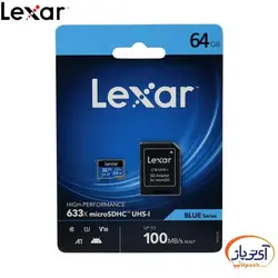 کارت حافظه microSD U1 V10 ظرفیت 64 گیگابایت لکسار سرعت 100m/s