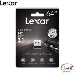 فلش مموری USB3.1 لکسار 64 گیگابایت مدل S47