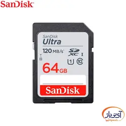کارت حافظه SDXC U1 سن دیسک ظرفیت 64 گیگابایت سرعت 120MB/s