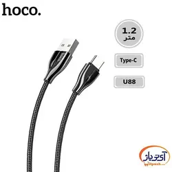 کابل شارژ و دیتا USB به Type-C برند هوکو مدل U88 طول 1.2 متر
