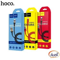 کابل شارژ و دیتا Lightning  برند hoco مدل X26 طول 1 متر 2 آمپر