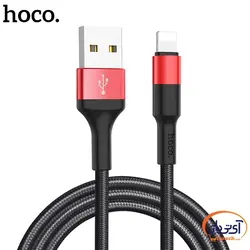 کابل شارژ و دیتا Lightning  برند hoco مدل X26 طول 1 متر 2 آمپر