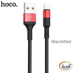 کابل شارژ و دیتا Lightning  برند hoco مدل X26 طول 1 متر 2 آمپر