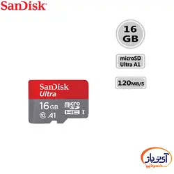کارت حافظه microSD Ultra A1 ظرفیت 16 گیگابایت سندیسک سرعت 120m/s