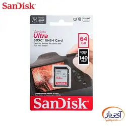 کارت حافظه microSD Ultra A1 ظرفیت 64 گیگابایت سندیسک سرعت 120m/s