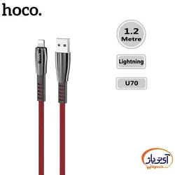 کابل شارژ و دیتا Lightning  برند hoco مدل U74 طول 1.2 متر