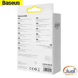 کابل تایپ سی به لایتنینگ باسئوس CAJY000301 طول 2 متر 20 وات