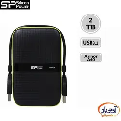 هارد اکسترنال سیلیکون پاور مدل Silicon Power Armor A60 2TB ظرفیت 2 ترابایت