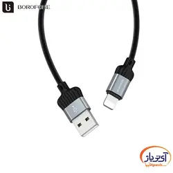 کابل شارژ و دیتا Lightning برند Borofone مدل BX8 طول 1 متر