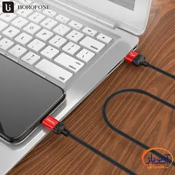 کابل شارژ و دیتا Lightning برند Borofone مدل BX8 طول 1 متر