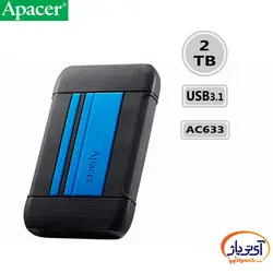 هارد اکسترنال اپیسر مدل Apacer AC633 2TB ظرفیت 2 ترابایت
