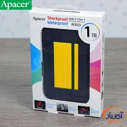 هارد اکسترنال اپیسر مدل Apacer AC633 1TB ظرفیت 1 ترابایت