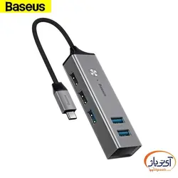 هاب Type-C باسئوس مدل CAHUB-D0G با 5 پورت
