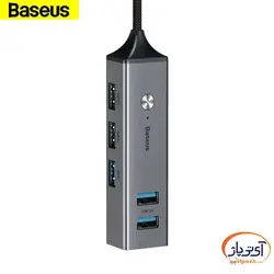 هاب Type-C باسئوس مدل CAHUB-D0G با 5 پورت