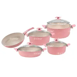 بررسی و خرید سرویس 9 پارچه قابلمه و تابه اویز مدل سوینگ چدن - جهان دلیور