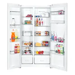 بررسی و خرید یخچال فریزر ساید بای ساید TCL مدل S545-AWD با رنگ سفید، سیستم گردش هوای چندگانه - جهان دلیور