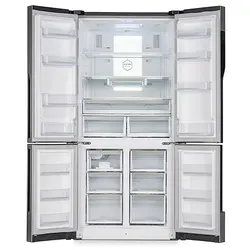 بررسی و خرید یخچال فریزر ساید بای ساید لئوکو مدل کوادرو (LAF88) 5 کاره سفید متالیک - جهان دلیور