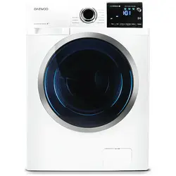 بررسی و خرید لباسشویی 8 کیلویی دوو سری پرو مدل DWK-PRO85TT با رنگ سفید، کنترل پنل سفید، موتور دایرکت درایو، 16 برنامه شستشو، درام زمردی - جهان دلیور