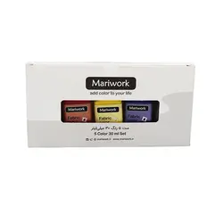 رنگ پارچه 5 رنگ 30 ميل ماری ورک -Mariwork