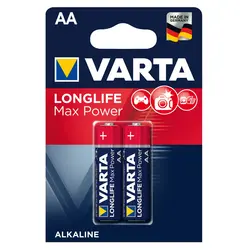 باتری قلمی وارتا لانگ لایف مکث پاور (VARTA LONG LIFE MAX POWER BATTERY AA) 2 عددی - جعبه ی 10 جفتی