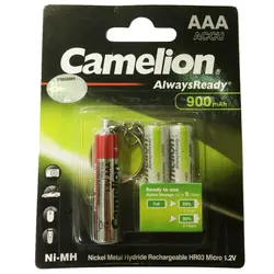 باتری نیم قلمی شارژی (قابل شارژ) کملیون 2 عددی ALWAYS 900 _ با جایزه