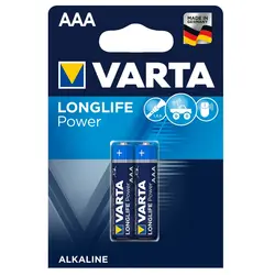 باتری نیم قلمی وارتا لانگ لایف پاور (VARTA LONG LIFE POWER BATTERY AAA) 2 عددی - جعبه ی 10 جفتی