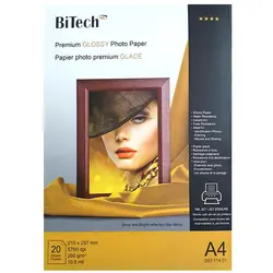 کاغذ A4 بایتک براق 260 گرم 20 عددی (BITECH PAPER A4 GLOSSY 260 gr 20 SHEETS)