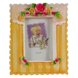 قاب عکس پلی استر گل دار