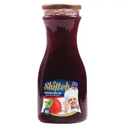 مربا توت فرنگی شیفته به مقدار 960 گرم طرح کدبانو شیشه