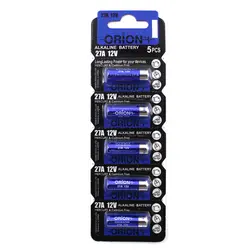 باتری 27A اوریون بسته ی 5 عددی - (5 ورقه ی 5 تایی)