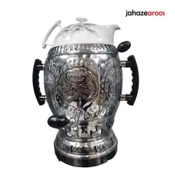 سماور ایران پارس تخم مرغی ۶ لیتر قلم کاری - %sitename