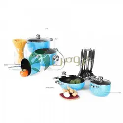 سرویس تفلون عروس صدف 16‌پارچه - فروشگاه اینترنتی جهازعروس