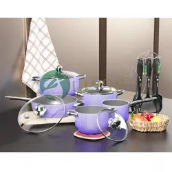 سرویس تفلون عروس صدف 16‌پارچه - فروشگاه اینترنتی جهازعروس