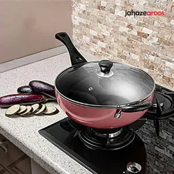 ماهیتابه وک دربدار بزرگ عروس - فروشگاه اینترنتی جهازعروس