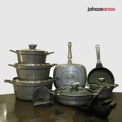 سرویس قابلمه 16 پارچه گرانیتی یونیک UN-7705 - %