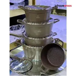 سرویس قابلمه بوش 10 پارچه آلمانی گرانیتی - فروشگاه اینترنتی جهازعروس