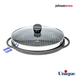 تابه گریل چدنی یونیک بیضی درب دار UN-6011 - %sitename