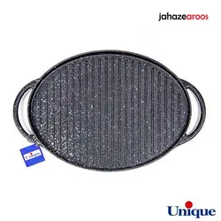 تابه گریل چدنی یونیک بیضی درب دار UN-6011 - %sitename