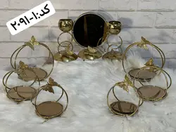 مجموعه ظروف هفت سین فلزی کف اینه ای