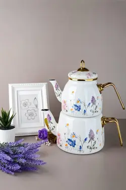 ست کتری و قوری پاچی گلدار