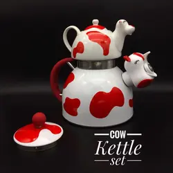 کتری قوری پرانی طرح گاو ⋆ جهیزیه شیک شاپ