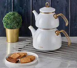 ست کتری و قوری نوا مدل لعابی ساخت ترکیه