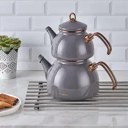 ست کتری و قوری نوا مدل لعابی ساخت ترکیه